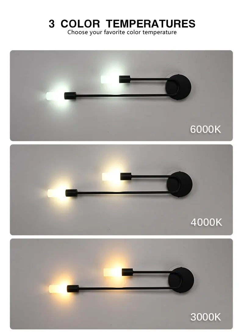 Black Gold LED Wall Lamps with G9 Light Bulb for Bedroom Bedside Interior LED Wall Lights Wall Sconce for Corridor Foyer Kitchen