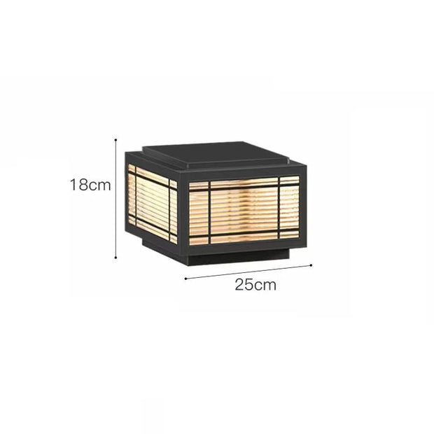 Outdoor Pillar Lamp Garden Gate Pillar Light Bar Black Post Light Yard Outside Post Lights Home Glass Post Lighting Include Bulb