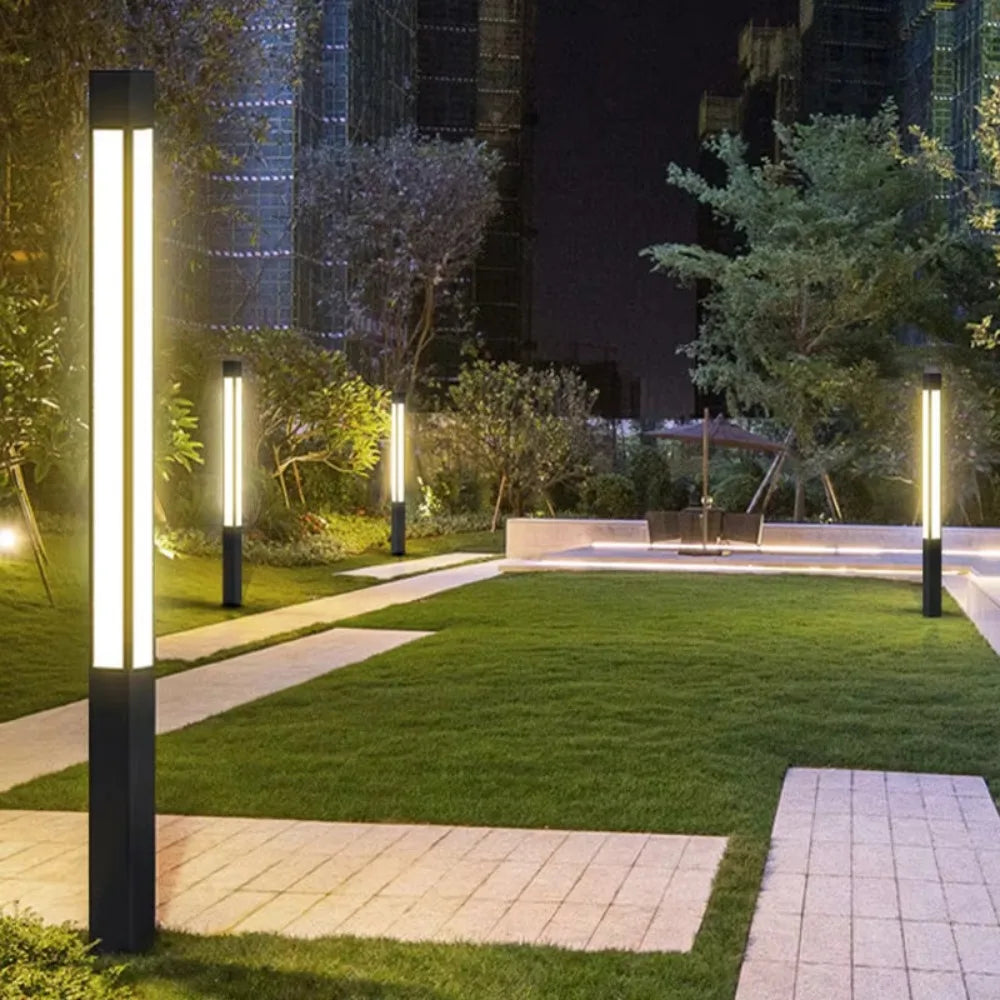 30W IP65 Waterproof Light Emitting Diode Garden Light Modern Outdoor Lighting Column Light Aluminum Popular Column