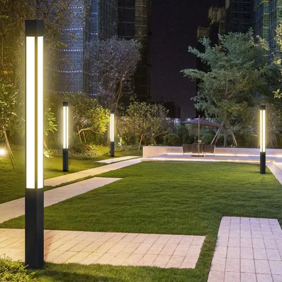 30W IP65 Waterproof Light Emitting Diode Garden Light Modern Outdoor Lighting Column Light Aluminum Popular Column