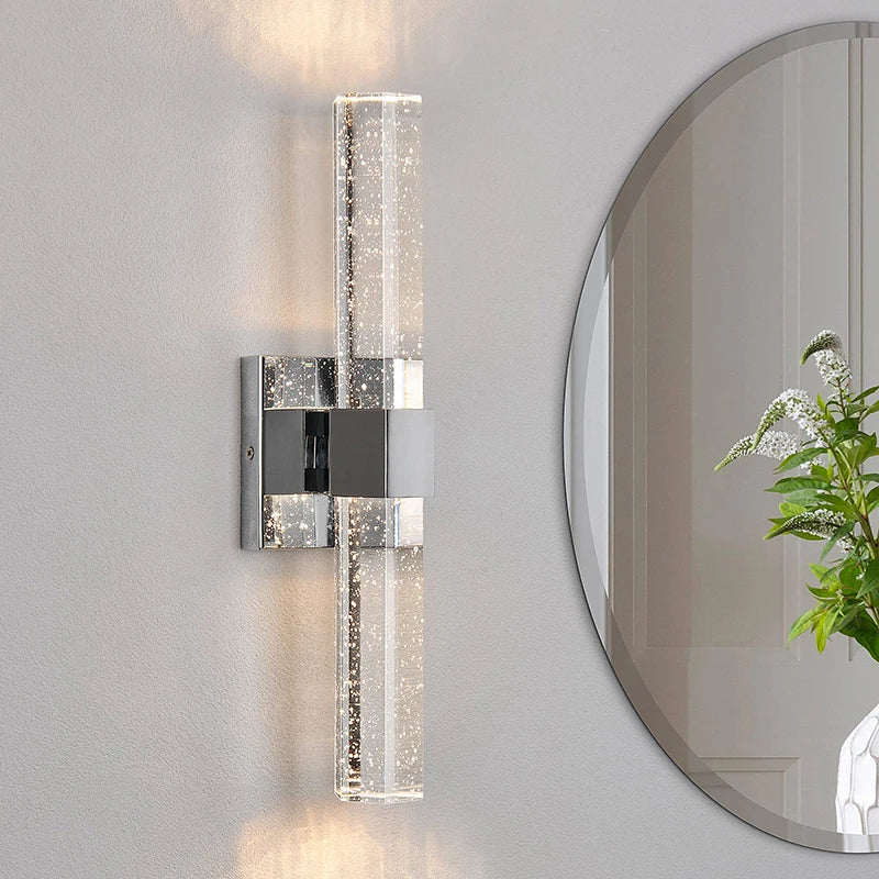 Modern Bubble Crystal LED Wall Lamps Bathroom Dresser Living Room Bedroom Mirror Wall Sconces Indoor Decoration Lighting Lustres
