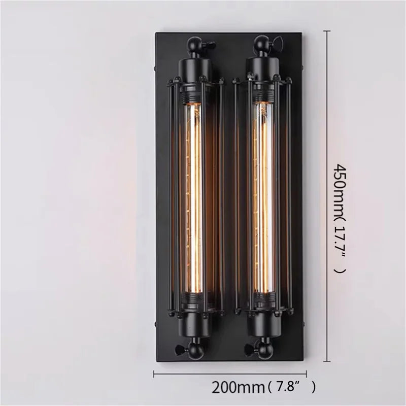 WPD Indoor Wall Lamps Fixtures LED Black Light Classical Lighting Loft  Sconces for Home Bar Cafe