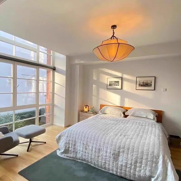 Japanese silk pendant light Art Decor Oi Soi ufo umbrella lamp LED chinese lantern Living Room Study office unique bedroom light