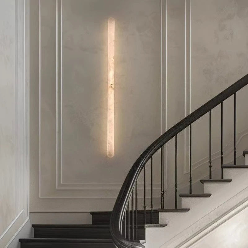 LED Spanish Imported Natural Marble Wall Lamp Designer Style Villa Living Room Hotel Bedroom Bedside Wall Lamp Indoor Home Decor
