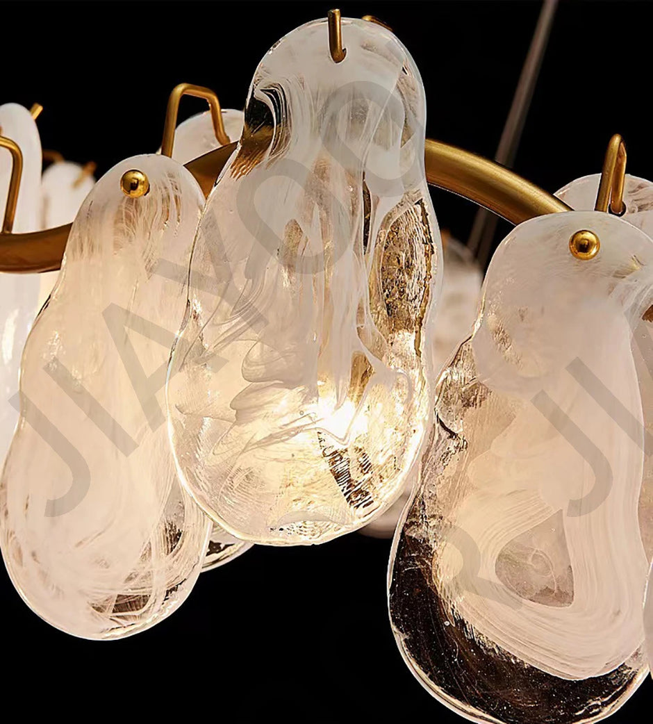 Cream Style Chandelier Lighting Fixtures Furniture Luxurious Living Room Decoration Glass Cloud Chandelier Simple And Modern