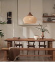 Japanese Wabi-Sabi Rattan Pendant Light - Hand-Woven E27 Boho Lamp for Restaurant Coffee Shop Dining Room Kitchen Island