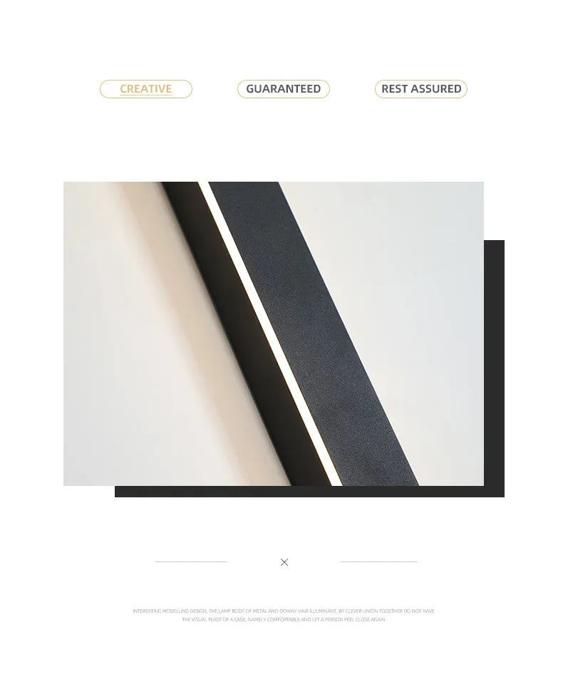 Outdoor waterproof wall lamp LED strip background wall lamp stair garden lamp living room bedroom bedside ip65 wall lights