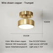 Modern LED Ceiling Light Copper Lamp For Bedroom Living Room Light Nordic Round Gold Black Entryway Corridor Aisle Decor Fixture