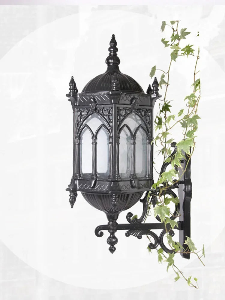 Outdoor Super Bright Wall Lamp Aisle European Style Garden Wall Lamp Waterproof Simple Retro Villa Balcony Corridor Wall Lamp