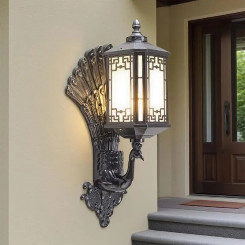 European Style Outdoor Entrance Villa Balcony Waterproof Retro Courtyard Terrace Wall Light