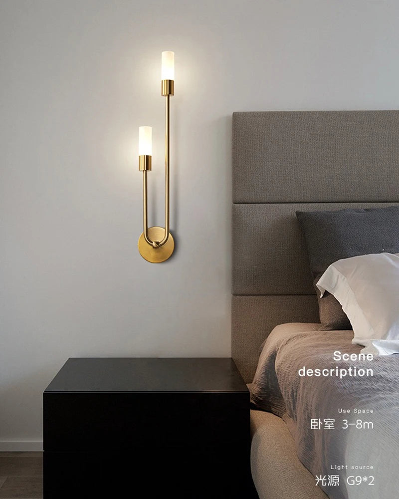 Nordic LED Wall Lights with G9 Light Bulb Hardwired AC85-265V Indoor LED Wall Lamps Bedroom Wall Sconce for Kitchen Corrdior