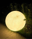 Resin Fiber Outdoor Lunar Lawn Lamp Round Waterproof Atmosphere Lamp Garden Ground Plug Landscape Lighting