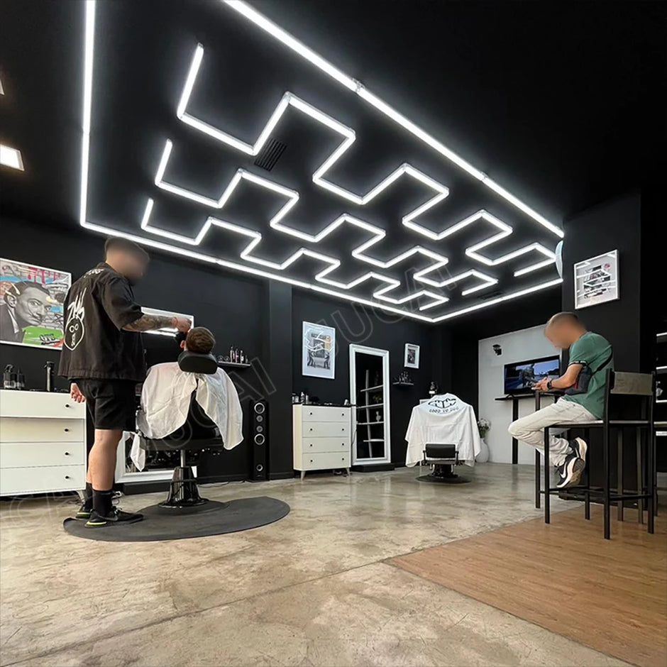 6500K  LED tube combination rectangular sleeve lamp made of PC material,lightweight For garage light,barber shop bedroom