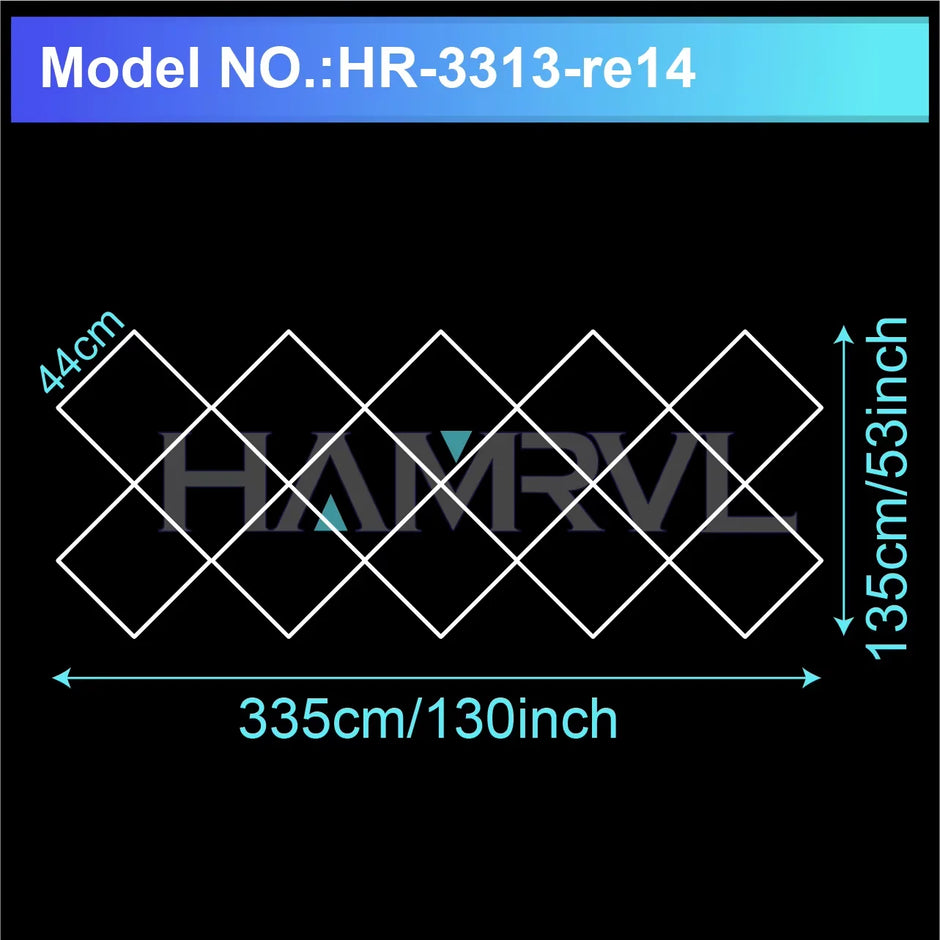 Diamond LED Ceiling Light Hexagonal Design Suitable for Garage Barber Shop Gym Exhibition Hall Ceiling Light Decoration Lighting
