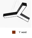 Creative Hexagonal Led Lamps Office Chandelier Round Simple Y-shaped splicing Special-Shaped Chandelier Gym Office Light