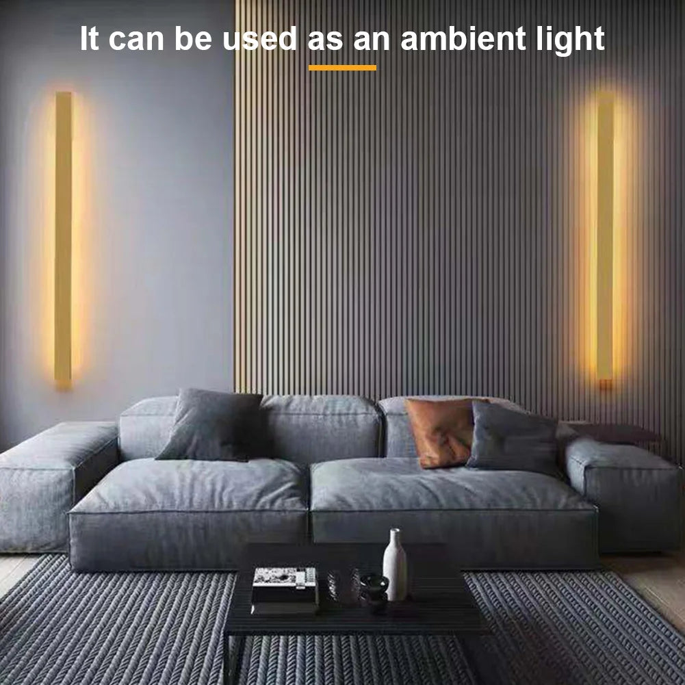 Modern Plug in Long Wall Sconce Indoor Wall Lamp Wall Mounted Light for Bedroom Living Room Hallway