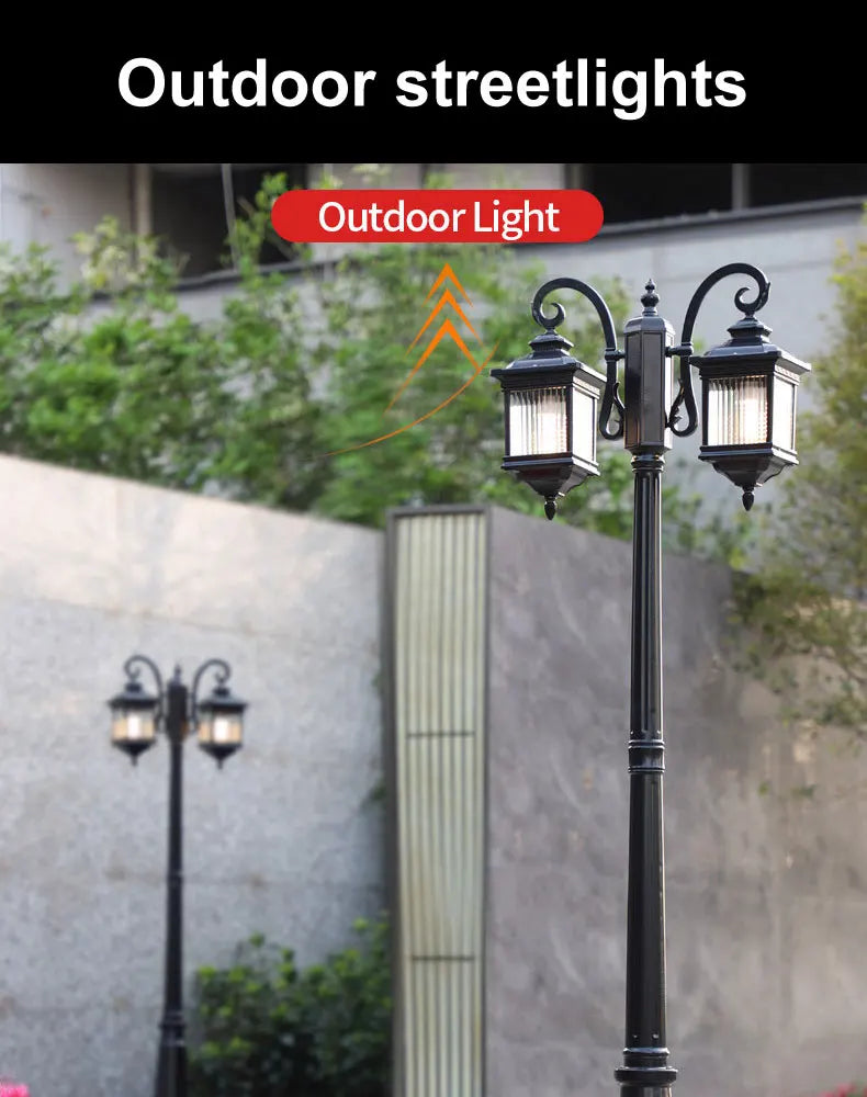 Double Ended Courtyard Outdoor Waterproof Lawn Landscape Community Villa Garden Light