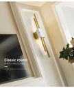 Luxury Green White Marble Wall Lamp Living Room Lobby Bedroom Golden Decor Bedside Sconce Hotel Aisle Staircase Led Light 6W