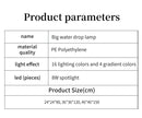 Hotel Restaurant Courtyard Garden Decoration Outdoor Variable Light Emitting Diode Luminous Water Droplet Floor Lamp