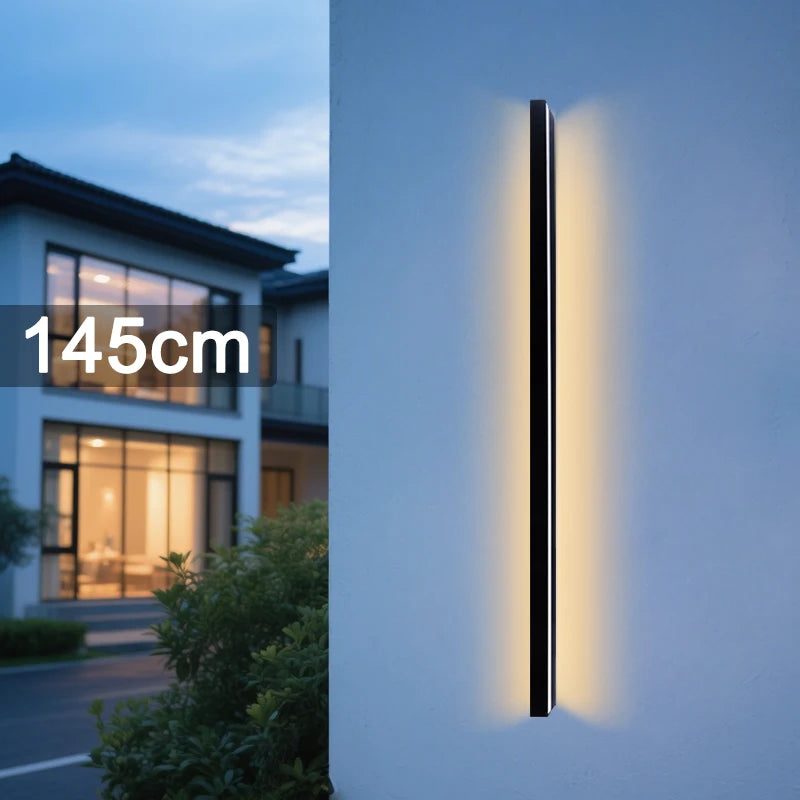 LED Lighting Wall Lamp IP65 Garden AC Long Wall Light Outdoor Waterproof Modern Long Strip 85-256v OutdoorDecoration