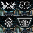 Dimmable  Hexagonal-shaped LED Light  Garage Light High-quality, life Shots, garage/Hair salon Light Honeycomb light AC85-265V