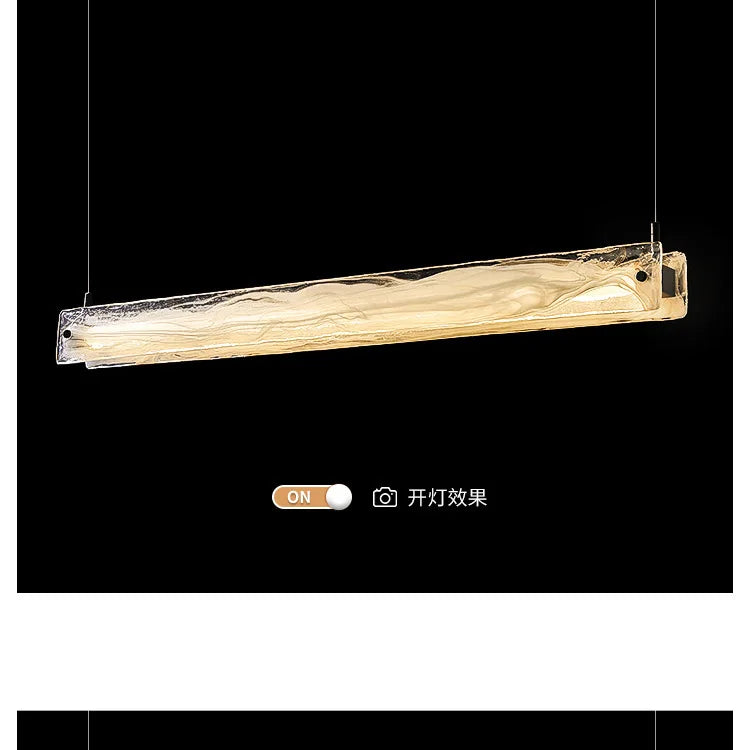 Restaurant long cloud glass chandelier Nordic creative living room dining table bar art lamp