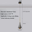 Bedroom Bedside Pendent Lamp Nordic Modern Living Room Study Decoration Simple Creative Light Luxury Bar Glass LED Chandelier