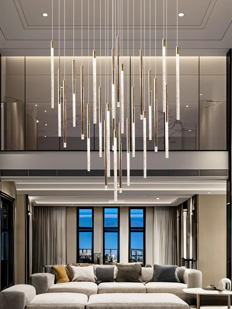 Hotel lobby LED Chandelier Villa hall Living room Crystal Chandeliers Customable High Ceilings Chandelier