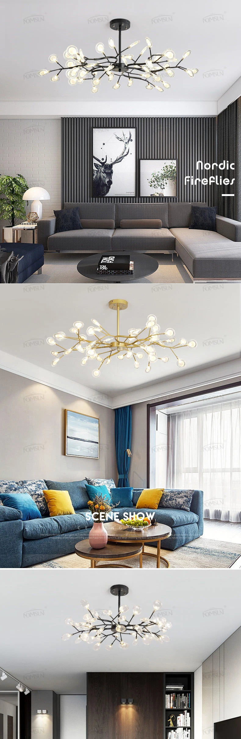 Nordic Chandelier Lighting Modern Branch Pendant Light Living Room Bedroom Led Luminarias Art Decor Indoor Lighting Fixtures