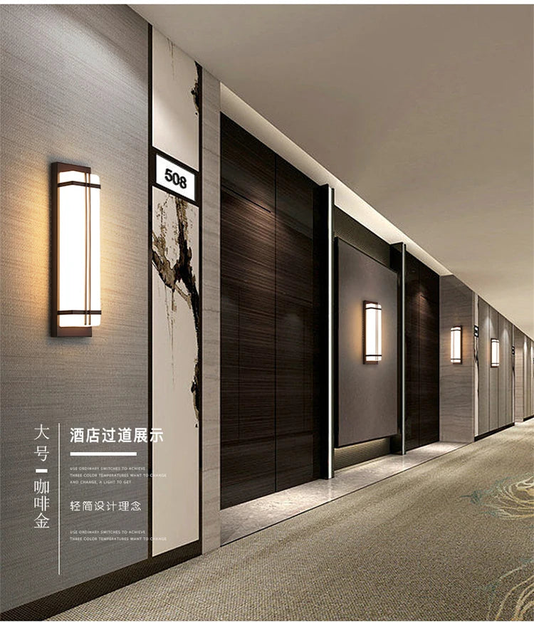 Outdoor wall lamp waterproof wall lamp Internet celebrity creative balcony aisle stairs bedroom living room new Chinese