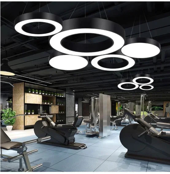 Creative Hexagonal Led Lamps Office Chandelier Round Simple Y-shaped splicing Special-Shaped Chandelier Gym Office Light