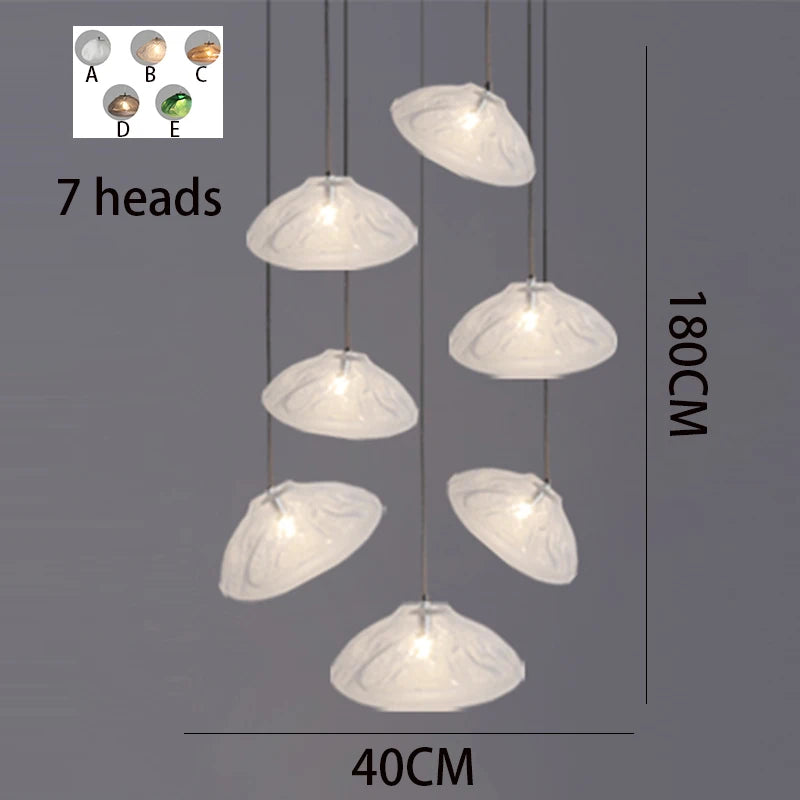 Nordic home decoration, stair chandelier, living room and dining room Pendant lights, ceiling light, indoor lighting