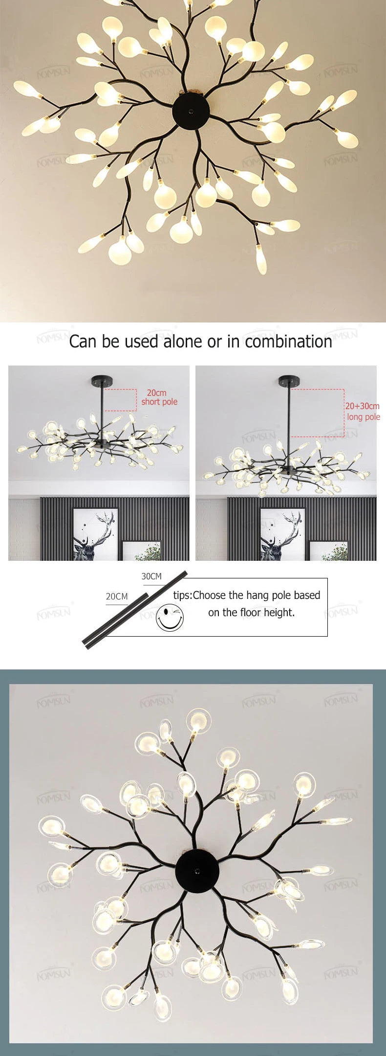 Nordic Chandelier Lighting Modern Branch Pendant Light Living Room Bedroom Led Luminarias Art Decor Indoor Lighting Fixtures