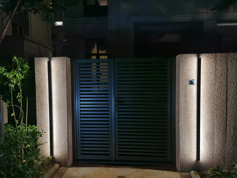 Outdoor waterproof wall lamp LED strip background wall lamp stair garden lamp living room bedroom bedside ip65 wall lights