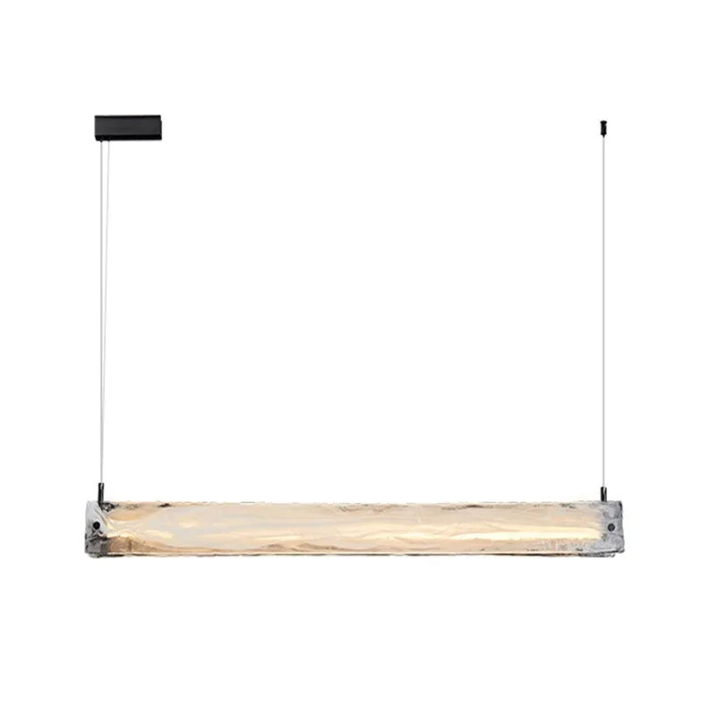 Restaurant long cloud glass chandelier Nordic creative living room dining table bar art lamp