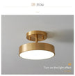Modern LED Ceiling Light Copper Lamp For Bedroom Living Room Light Nordic Round Gold Black Entryway Corridor Aisle Decor Fixture