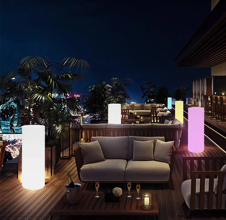Luminous cylindrical lamp lawn solar LED outdoor lighting non solar lamp outdoor garden decoration outdoor garden light