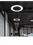 Modern minimalist geometric pendant lights, for dining room, gymnasium, LED hollow pendant lights, supermarket circular lights