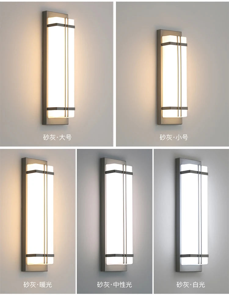 Outdoor wall lamp waterproof wall lamp Internet celebrity creative balcony aisle stairs bedroom living room new Chinese