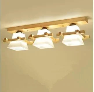 Solid wood ceiling lamp balcony American Scandinavian new chinese aisle corridor light LED Ceiling Lights