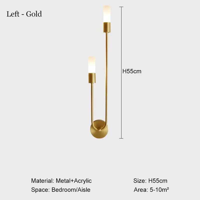 Black Gold LED Wall Lamps with G9 Light Bulb for Bedroom Bedside Interior LED Wall Lights Wall Sconce for Corridor Foyer Kitchen