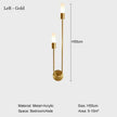 Black Gold LED Wall Lamps with G9 Light Bulb for Bedroom Bedside Interior LED Wall Lights Wall Sconce for Corridor Foyer Kitchen