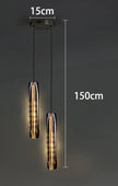 Nordic Minimal LED Pendant Lights Tubes Shaped Chandeliers Home Decor Dinning Living Rooms Villa Island Counter Lighting Fixture