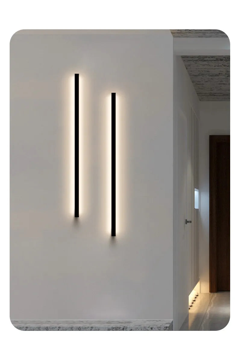 Minimalist Long Wall Lamp Modern Simple One Word Living Room Staircase Creative Background Wall Line Bedroom Bedside Light