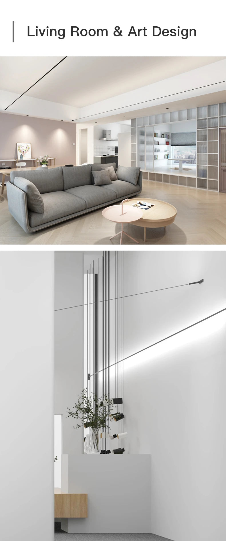 Minimalist LED Skyline Linear Light COB Modern Wall Lamp for Living Room Bedroom Art Exhibition Wall DIY Decor Strips Sconce