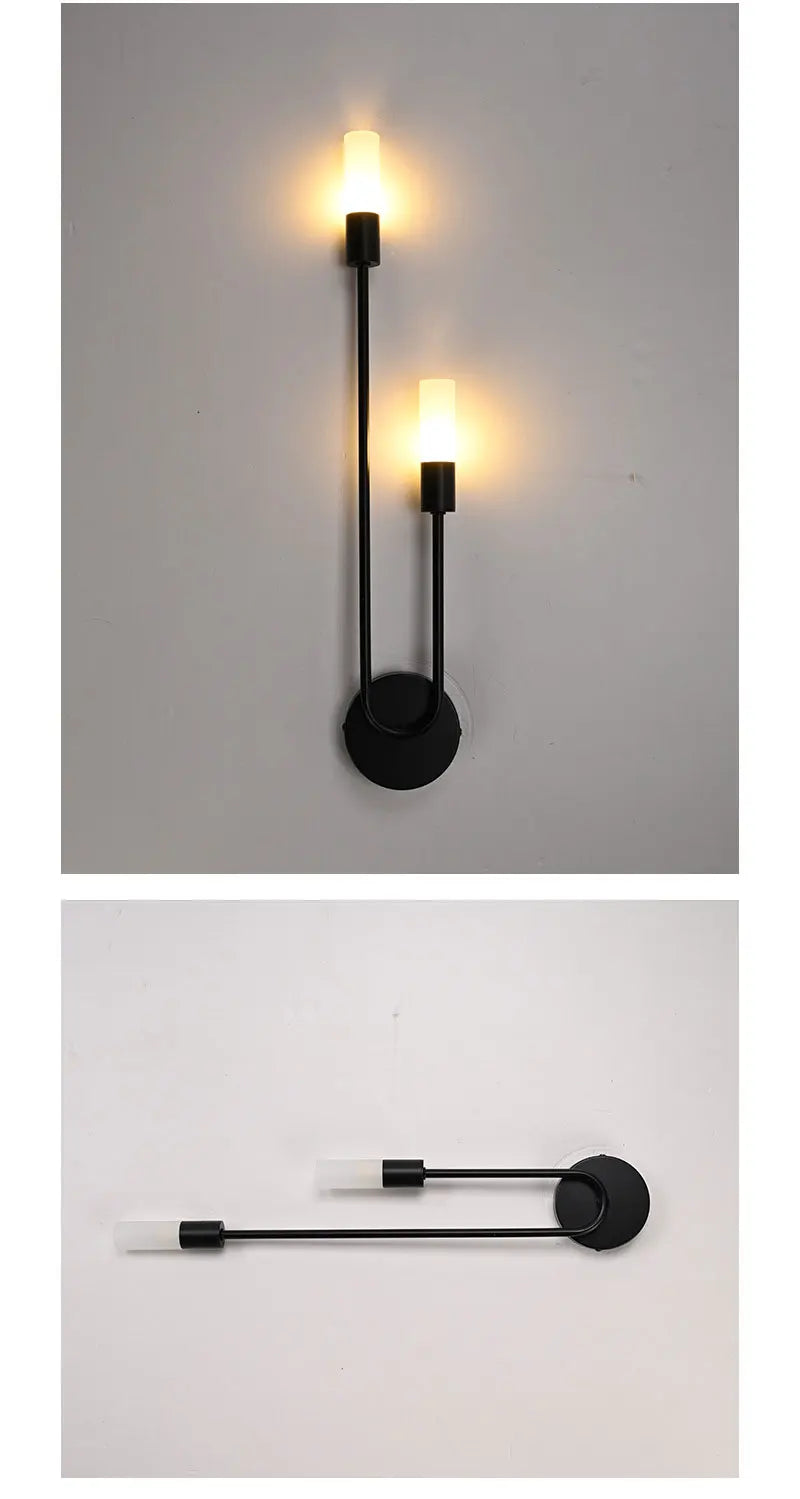 Black Gold LED Wall Lamps with G9 Light Bulb for Bedroom Bedside Interior LED Wall Lights Wall Sconce for Corridor Foyer Kitchen