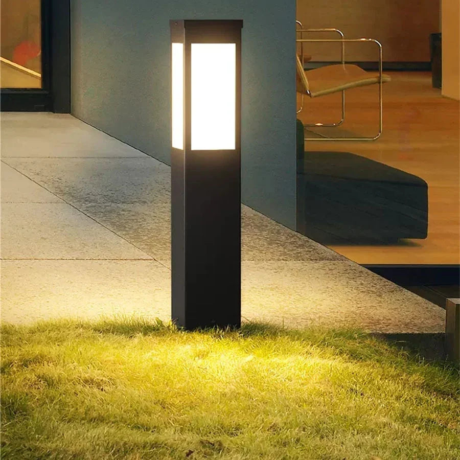 E27 Outdoor Path Light 40/60/80CM Pathway Post Light Waterproof Landscape LED Bollard Lighting Garden Backyard Lantern Lawn Lamp