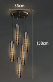 Nordic Minimal LED Pendant Lights Tubes Shaped Chandeliers Home Decor Dinning Living Rooms Villa Island Counter Lighting Fixture