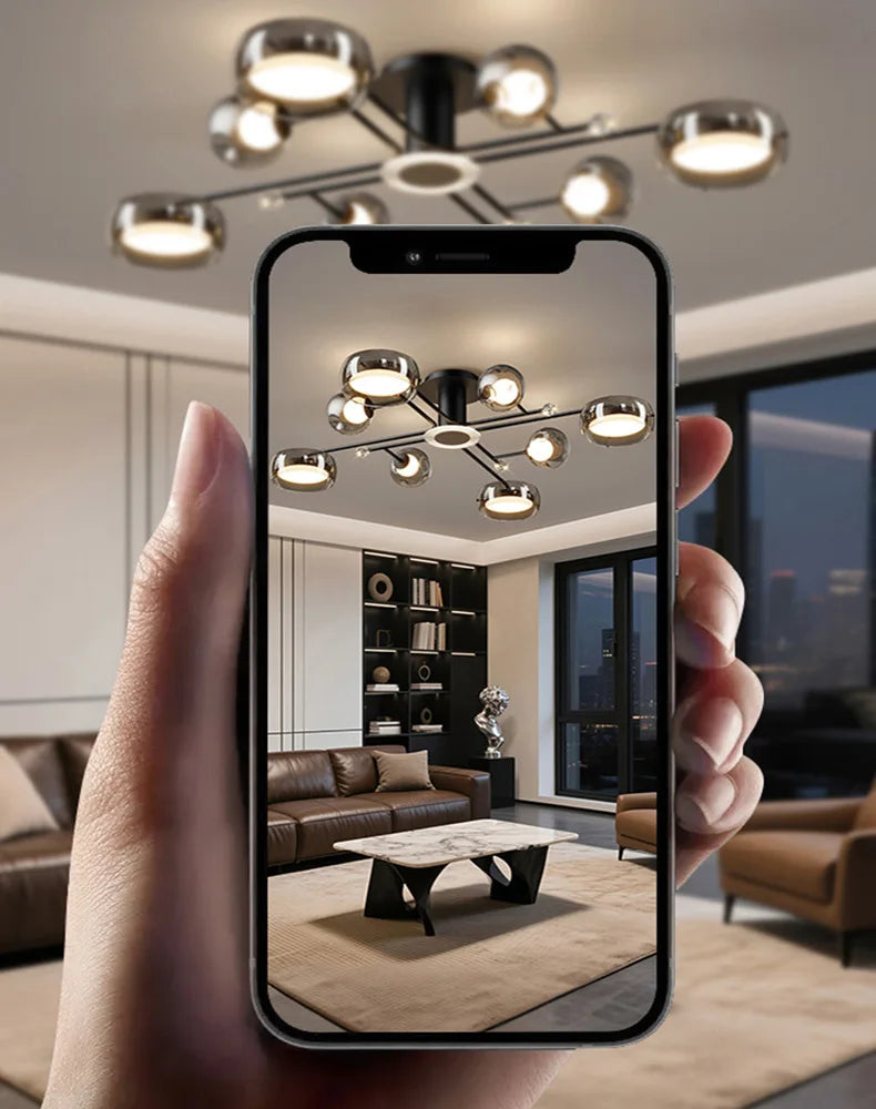 Nordic home decoration salon bedroom decor smart led lamp lights for room dimmable Ceiling light lamparas indoor lighting