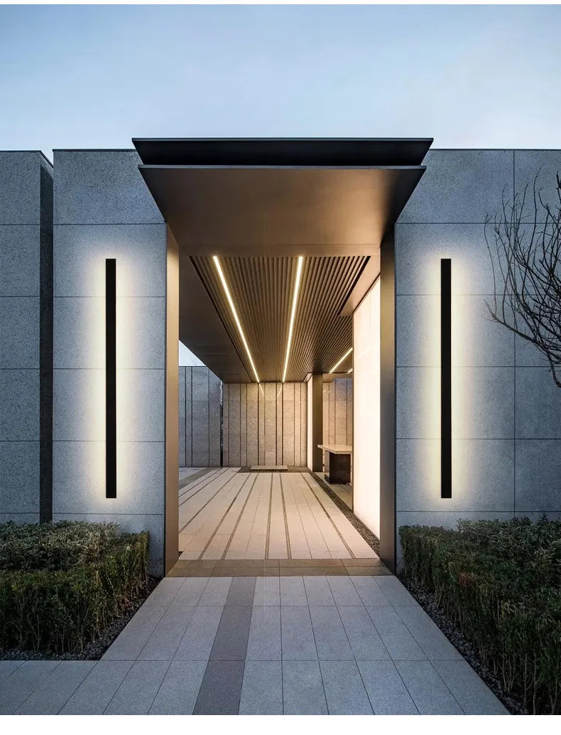 Outdoor waterproof wall lamp LED strip background wall lamp stair garden lamp living room bedroom bedside ip65 wall lights